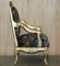 Französische Louis XV Fauteuils Armlehnstühle mit Gestell aus vergoldetem Holz, 2er Set 18
