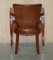 Art Deco Brown Leather Office Desk Chair Sculpted Frame from Ralph Lauren, Image 15