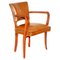 Art Deco Brown Leather Office Desk Chair Sculpted Frame from Ralph Lauren 1