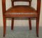 Art Deco Brown Leather Office Desk Chair Sculpted Frame from Ralph Lauren 6