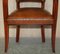 Art Deco Brown Leather Office Desk Chair Sculpted Frame from Ralph Lauren, Image 6