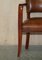 Sedia da ufficio Art Déco in pelle marrone con struttura scolpita di Ralph Lauren, Immagine 7