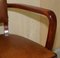 Art Deco Brown Leather Office Desk Chair Sculpted Frame from Ralph Lauren 13