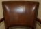 Silla de escritorio de oficina Art Déco de cuero marrón con estructura esculpida de Ralph Lauren, Imagen 4