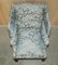 Thomas Chippendale Hand Carved Wingback Armchair, 1820s 13