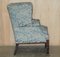 Thomas Chippendale Hand Carved Wingback Armchair, 1820s 15