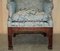 Thomas Chippendale Hand Carved Wingback Armchair, 1820s, Image 5