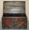 Antique Tibetan Chinese Dragon Polychrome Painted Trunk or Linen Chest 16