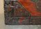 Baule antico o baule in lino dipinto in policromia, drago cinese tibetano, Immagine 7