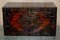 Antique Tibetan Chinese Dragon Polychrome Painted Trunk or Linen Chest 2