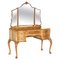 Hand Carved Burr Walnut Dressing Table from Maple & Co, Image 1