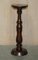 Vintage English Carved Hardwood Pedestal, 1900 2