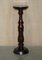 Vintage English Carved Hardwood Pedestal, 1900, Image 11