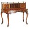 Antique Oxblood Leather Demilune Gallery Desk from Patrick Beakey Dublin, 1850, Image 1