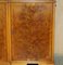 Vintage Burr Walnut Breakfront Sideboard with Four Large Drawers 12