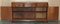 Vintage Flamed Hardwood Sideboard Bookcase with Three Large Drawers, Image 17