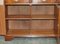 Vintage Flamed Hardwood Sideboard Bookcase with Three Large Drawers, Image 18