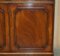 Vintage Flamed Hardwood Sideboard Bookcase with Three Large Drawers 10