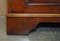Vintage Flamed Hardwood Sideboard Bookcase with Three Large Drawers 11