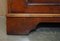 Vintage Flamed Hardwood Sideboard Bookcase with Three Large Drawers, Image 11