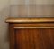 Vintage Flamed Hardwood Sideboard Bookcase with Three Large Drawers 5