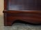 Flamed Hardwood Bow Fronted Dwarf Open Library Bookcase with Single Drawer, Image 8