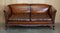 Grand Canapé Chesterfield Victorien en Cuir Marron de Howard & Sons 3