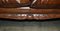 Sofá Chesterfield victoriano con patas y garras de cuero marrón de Howard & Sons, Imagen 10