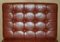 Brown Leather Lounge Armchairs & Ottomans, Set of 4 4