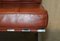 Brown Leather Lounge Armchairs & Ottomans, Set of 4 13