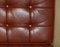 Brown Leather Lounge Armchairs & Ottomans, Set of 4 9