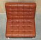 Brown Leather Lounge Armchairs & Ottomans, Set of 4 15