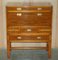 Burr Yew Wood & Green Leather Secretaire from Harrods Kennedy 2