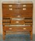 Burr Yew Wood & Green Leather Secretaire from Harrods Kennedy 19