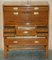 Burr Yew Wood & Green Leather Secretaire from Harrods Kennedy, Image 19