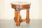 Large Vintage French Oak, Bronzed Brass & Marble Side Table 2