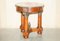 Tavolino vintage in quercia, ottone bronzato e marmo, Francia, Immagine 2