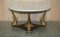 19th Century Italian Gilt Brass & Carrara Marble Dolphin Coffee Table, Image 2