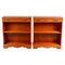 Light Burr & Burl Walnut Library Bookcases with Adjustable Shelves, Set of 2, Image 1