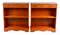 Light Burr & Burl Walnut Library Bookcases with Adjustable Shelves, Set of 2 2