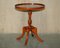 Decorative Burr Yew Wood Side Table with Gallery Rail, Image 1