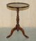 Hardwood, Green Leather & Gold Leaf Inlay Tripod Side Table, Image 1