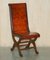 Spanish Brown Leather & Oak Dining Chairs by Pierre Lottier for Alamazan, Set of 6 3