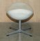 Cream Leather Egg Chair & Footstool from Fritz Hansen, Set of 2 17