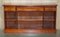 Vintage Burr Yew Wood Dwarf Open Bookcase or Sideboard with Large Drawers 18