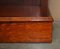 Vintage Burr Yew Wood Dwarf Open Bookcase or Sideboard with Large Drawers 11