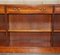 Vintage Burr Yew Wood Dwarf Open Bookcase or Sideboard with Large Drawers 7