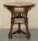 Victorian Aesthetic Movement Carved Oak, Elm & Marble Occasional Table, 1860 3