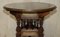 Victorian Aesthetic Movement Carved Oak, Elm & Marble Occasional Table, 1860 4