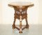 Victorian Aesthetic Movement Carved Oak, Elm & Marble Occasional Table, 1860 1